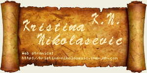 Kristina Nikolašević vizit kartica